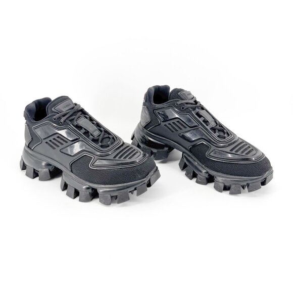Prada Cloudbust Thunder Sneakers Men 5.5 Women 9.5 Black Chunky Lug Sole Shoe - Picture 1 of 15